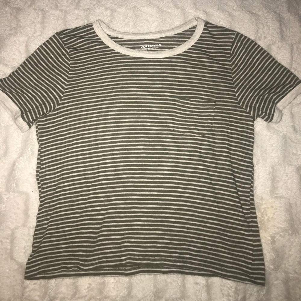 green and white pocket shirt